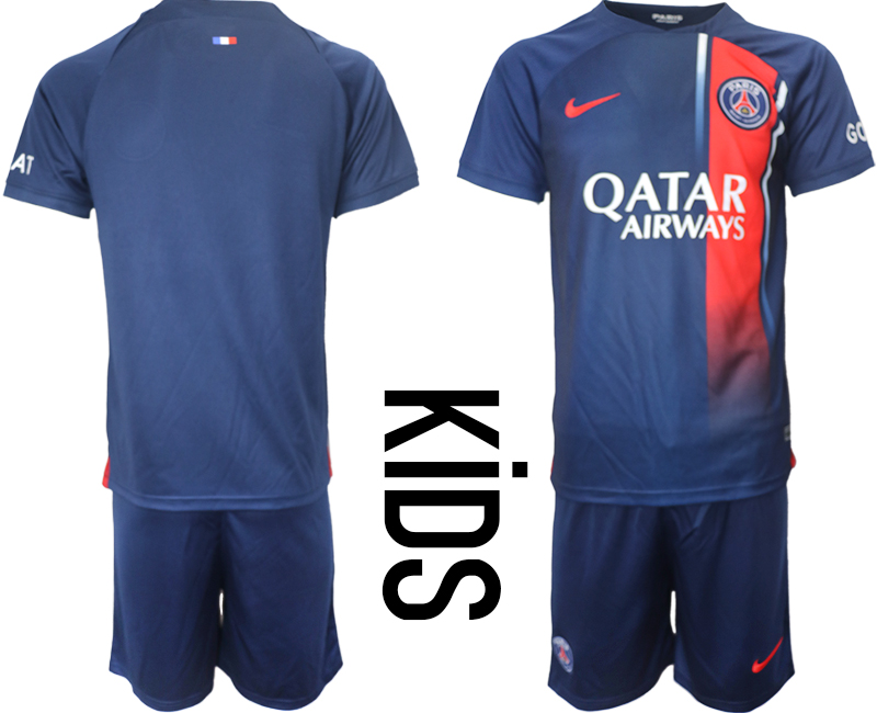 Youth 2023-2024 Club Paris St Germain home soccer jersey